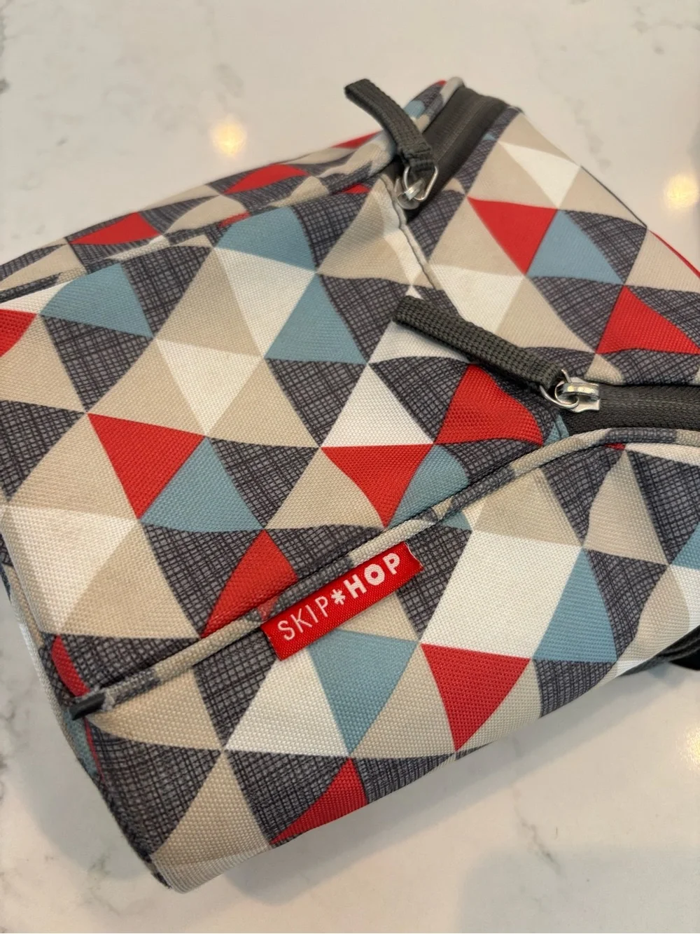Skip Hop Insulated Bottle Bag Duo in Red, Teal, Black, Cream